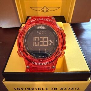Invicta Vibrant Red digital watch